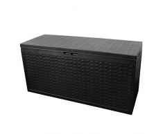 Coffre de rangement en plastique pour le jardin coffre de jardin 320 L 120x45xH60cm anthracite
