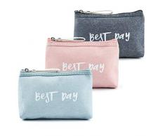 INSOUR Trousse de Maquillage - 3 Pièces Pochette Maquillage de Voyage Petit Trousse de Toilette Imperméable pour Femme