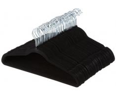 AmazonBasics Lot de 50 cintres en velours pour costumes Noir