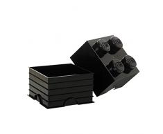 Room Copenhagen RC40031733 Lego Boîte de Rangement 4 Briques Plastique Noir 45 x 35 x 25 cm