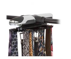 Honey Can Do HNG-03222 Porte-Cravate et Ceinture Électrique Plastique Noir 45,8 x 20,3 x 10,3 cm