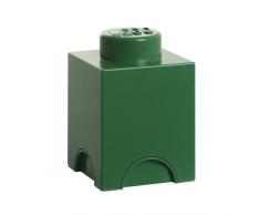 Brique de rangement LEGO 1 plot, BoÃ®te de rangement empilable, 1,2 l, vert