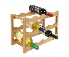 Étagère murale pour petites bouteilles 12 bouteilles étagère murale conseil Noyer bois franc