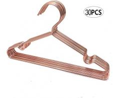 Koobay Lot de 30 cintres en métal pour vêtements de bébé en cuivre doré Rose