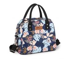 HOMESPON Sac Isotherme Repas Lunch Bag Portable Sac à Déjeuner en Tissu Imperméable Pliable Sac Pique-Nique Multi-Usages à l’École au Travai pour Les Adultes, Enfants