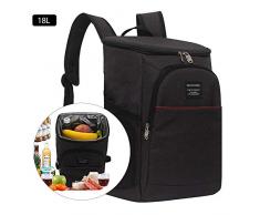 Robluee Sac à Dos Isotherme Imperméable Réfrigéré pour Pique-niques Camping Voyage Randonnée Grande Capacité en Tissu Oxford 18L