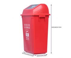 SGMYMX Poubelle d'extérieur pour Recyclage, Red, 20 l