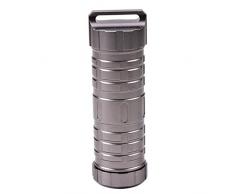 Zhuotop Portable Aluminium Réservoir étanche d'extérieur de survie d'étanchéité Poubelle équipement de camping EDC outils, gris