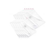 COMPACTOR Lot de 10 Sacs de Compression Sous Vide, Aspispace, Taille M et L, Extra-plat, RAN7367
