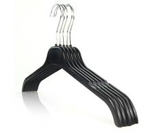 Hangerworld Lot de 20 cintres en Plastique avec encoches 43 cm Noir