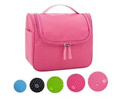 CINEEN Trousse/Organisateur/Sac de Toilette,Sac rangement Trousse cosmétique Organiser pour Vacance (Rose)