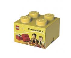 Brique de rangement LEGO 4 plots, BoÃ®te de rangement empilable, 5,7 l, jaune