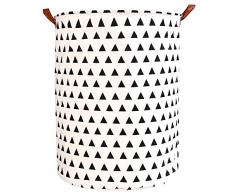 Fyore Sac Panier à Linge Sale ou Propre Pliant Ultra Capacité Respirant pour Ranger Vêtements Jouets à la Maison 62x50cm (Small Triangle)