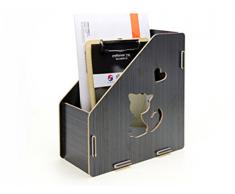 Porte-Revues DIY Organisateur de Bureau Porte-Journaux en Bois Désigne Chat Creux Module de Classement Frame File Multi-Fonctionnel Pour Papeterie A4 Dossier Magazine Documents