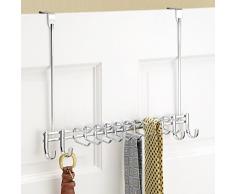 InterDesign 02221EU Axis Rack Vertical Cravate/Ceinture sur la Porte Chrome
