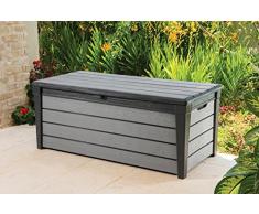 Keter/Chalet-Jardin 12-930407 Brossium Coffre Résine Gris 145 x 69,7 x 60,3 cm