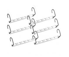 HJHY Organisateur de vêtements de Garde-Robe de cintres de vêtements en métal Économiseur despace et Organisation (6 Packs)