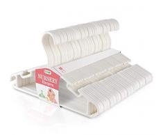Lot de 36 Cintres Vêtements de Bébé Denfant en Plastique de Stockage Cintres pour la Longueur de 27cm en Blanc