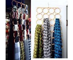 Demarkt 28 Hole Scarf Holder Organiseur de Garde-Robe Cintre Porte-Cravates Storage Organizer Hanger pour Écharpe Cravate