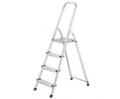 SONGMICS Echelle en Alu, 4 Marches, Marchepied Pliant, Escabeau ménager, GLT140