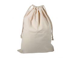 Pack de 6 Sacs de Cordon de Coton, Sac Plat de Stuff de Sac de blanchisserie de Stockage de Cordon de Coton de ménage pour lusage à la Maison de Voyage(30 * 40cm)