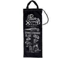 Promobo -Sac A Pain Imprimé Vintage Décor Bistrot Double Face Vichy