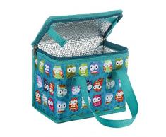 TEAMOOK Sac Repas Lunch Bag Sac à Déjeuner Sac Fraîcheur Portable Isotherme Hibou Vert 22cm X 16cm X 12cm