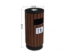 QFF Poubelle extérieure, grande poubelle couverte zone panoramique assainissement SCHOOL Outdoor Park Communauté boîte en cuir 38 * 82CM Pratique pratique (Couleur : A)