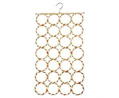 Zedtom Organiseur de garde-robe Cintre Porte-cravates Porte-écharpes avec 28 Trous pour Serviette Foulard Ceinture Echarpe Cravate