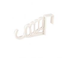 Cintre outil Porte-cravates Porte-écharpes avec 8 Trous pour Serviette Foulard-Blanc