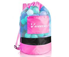 Sac à Dos avec Cordon de Serrage, Sac en Filet de Plage pour Enfants Jouets Sacs de Rangement Sac de Jouets en Sable Séchage Durable et Rapide pour Les Vacances en Famille