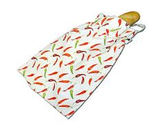 SACASAC ® - Sac à Pain - Longue Conservation - Motif Piments - 2 Epaisseurs dont 1 micro-respirante. 42 X 5 X 35 cm. Fab. France