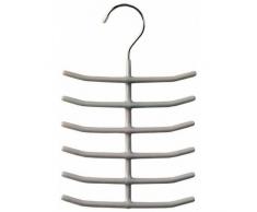 Porte 6 Cravates Anti-Glisse 15.5cm Argent