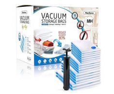 Masthome Sac de Rangement sous Vide - 20 PCS Housses sous Vide pour Le Rangement des Vêtements,Sac de Compression Réutilisable sous Vide pour Voyage et Maison