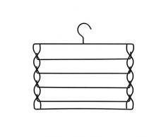 NAISI Cintre De Pantalon Multi-Couche Cintre Mou Organisation De Placard Hanger De Pantalon en Métal,pour Jeans Scarf Ties Towels-Noir 36x30cm(14x12inch)
