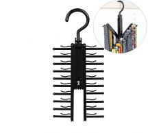 Rameng Lot de 2 Croix X Porte-cravates Organisateur Cravate et Ceinture Écharpe Cravate Support Suspendu