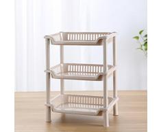 hibote 3 Niveau de petite taille Plastic Place Salle de bains étagère de rangement de cuisine toilettes étagère de stockage, 13 inch , Gris Couleur