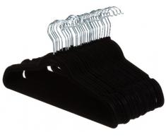 AmazonBasics Lot de 30 cintres en velours pour costumes Noir