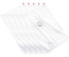 COMPACTOR Lot de 5 Sacs de Compression Sous Vide, Aspispace, Taille M, Extra-plat, RAN7368