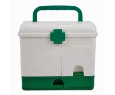 GANADA Boîte à Pharmacie avec Multi-Case Boîte de Secours pour Ranger Les Médicaments 22 x 14,5 x 20cm