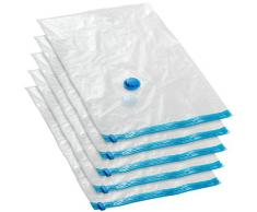 TecTake Sacs de rangement sous vide stockage housse vêtement vacuum - diverses tailles et quantités au choix - (5x 40x60 cm | no. 402524)