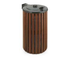 Poubelle d'extérieur en bois 110 L