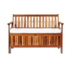 vidaXL Banc de Rangement de Jardin Bois d'Acacia Siège Coffre Stockage