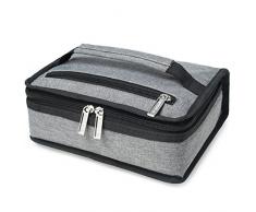 E-MANIS Sac Isotherme de Repas Hommes Femmes Enfants, Sac à Déjeuner Bureau Portable Lunch Box Bag Travail Ecole 3L - Gris