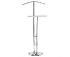 IDIMEX Valet de Chambre Valet de Nuit Porte vêtement LAURENZ chromé