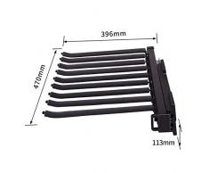 FKKURACK Support pour Pantalon Coulissant, Rail de Suspension Extensible pour Porte-Cravate, 9 Paires de cintres pour Pantalon (Taille : Côté Droit)
