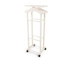 ARREDAMENTI ITALIA 104 Valet de Nuit, Bois, Blanc, 44x35x107 cm