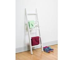 Échelle pour vêtements enfants. Blanc Laqué. Bois MASSIF Hêtre odenwald. 5 étoiles évaluation. Fabriqué en Allemagne. Enfants Meubles, Valet de nuit