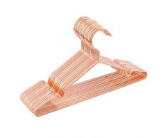 SONGMICS Cintres pour Enfants Bébé or rose en Métal, 35 cm, Garde-robe, Anse Stable en Fil Métal pour Vêtements de Bébé, Gain d’espace, Antidérapant avec Encoches, 20 Pièces CRI45R-20