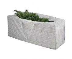 mDesign Grande Housse de Rangement pour Papier Cadeau – Rangement Papier Cadeau en Fibres synthétiques – Sac de Rangement pour Longs Rouleaux avec poignée – Gris et Beige